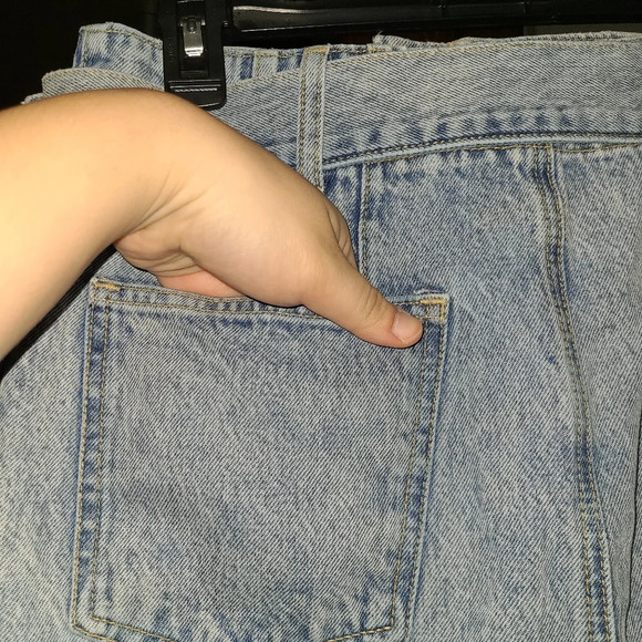 Zara Light Acid Wash Belted Mini Skirt With Belt and Pockets Size Large - Picture 6 of 10